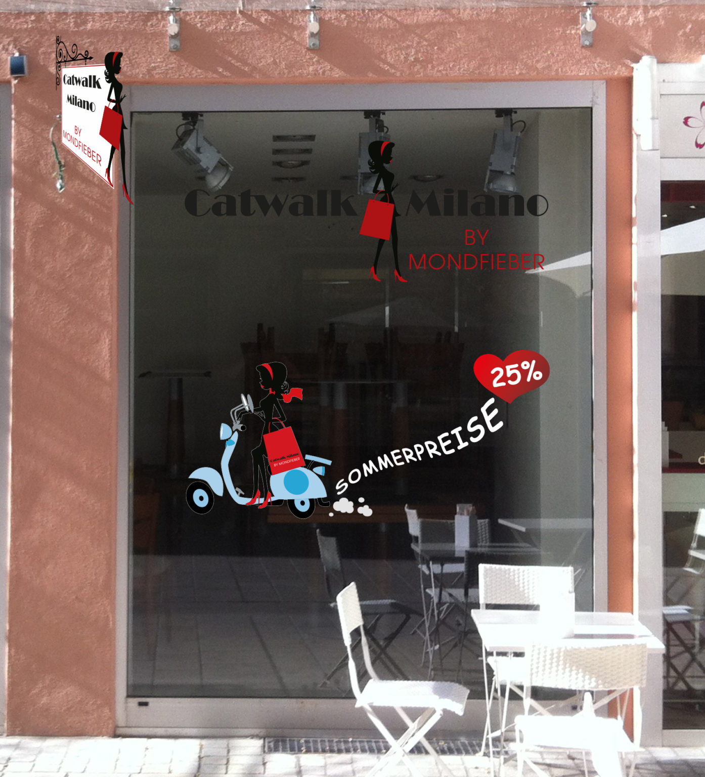 Schaufenster­beschriftungen — Beispiel 2